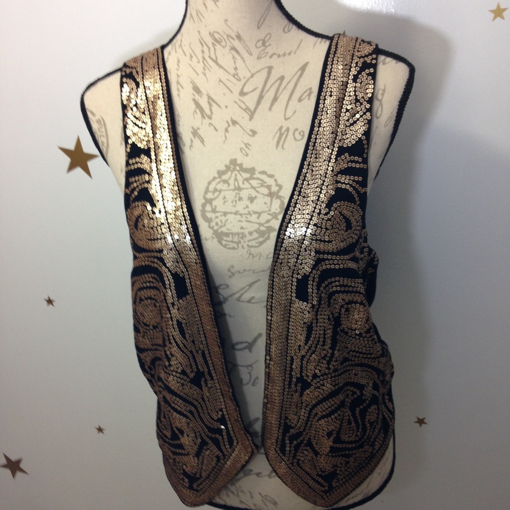 Gold Sequin Vest